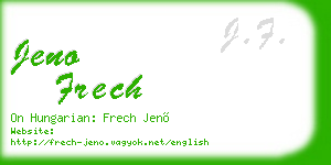 jeno frech business card